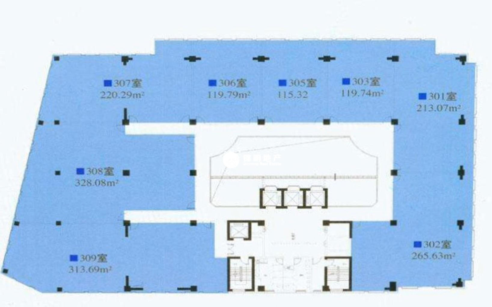 永和祥腾财富广场132平米写字楼出租